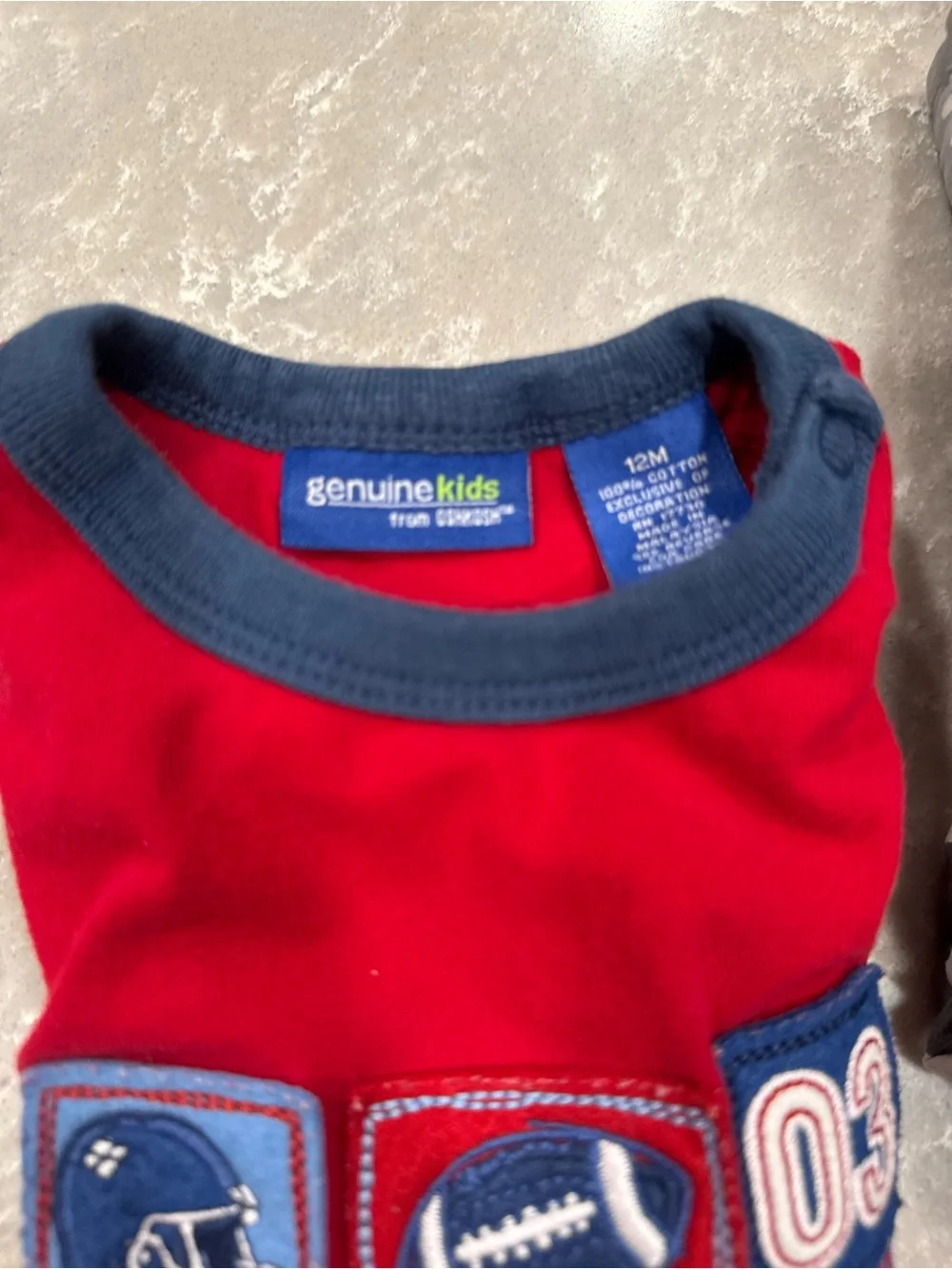 Baby Boy 12M Football Bodysuit Shirt Lot Circo Genuine Kids 3 Piece